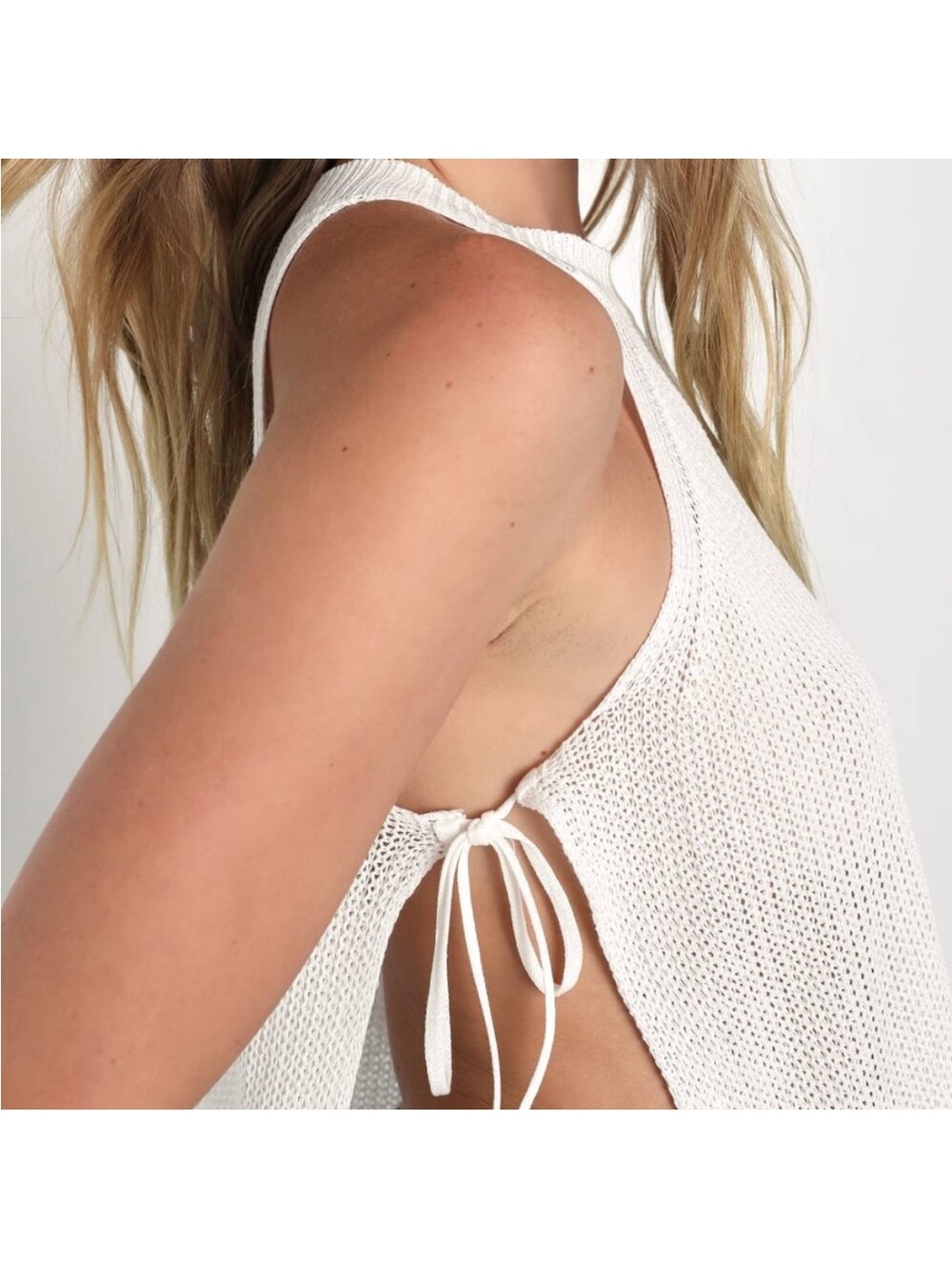 Lulu’s sunny style side tie sweater tank